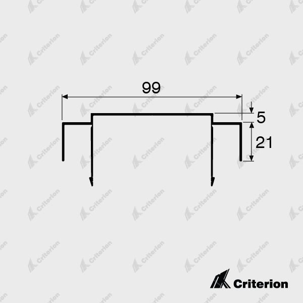 CI-2110 Ceiling Channel 5mm Shadowline - Criterion Industries - 