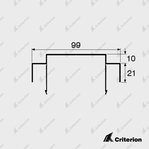 CI-2111 Ceiling Channel 10mm Shadowline - Criterion Industries - 