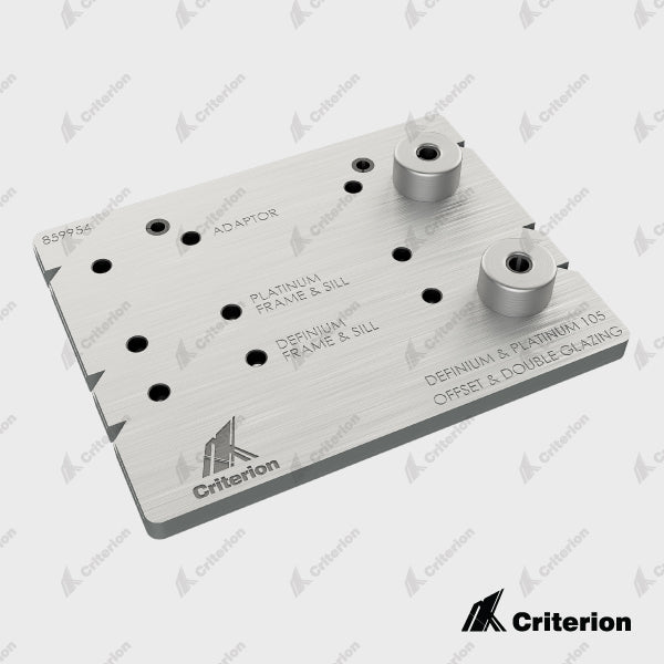 Offset and Double Glaze Drilling Jigs - Platinum & Definium 105 - Criterion Industries - drilling jig, forsale