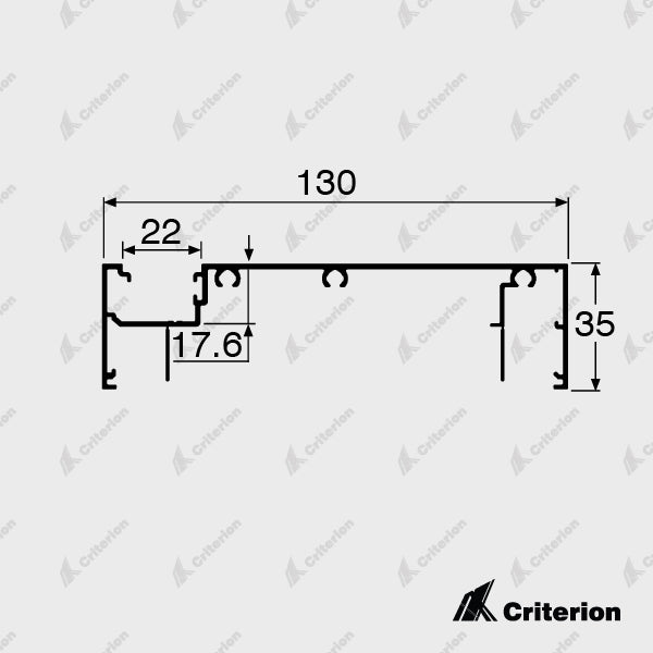 CI-P4233 Offset Glazing Frame (Platinum 120) - Criterion Industries - 