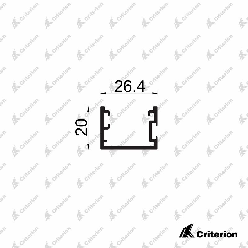 CI-S7593 Svelte 75 Offset Glazing Channel - Criterion Industries - 