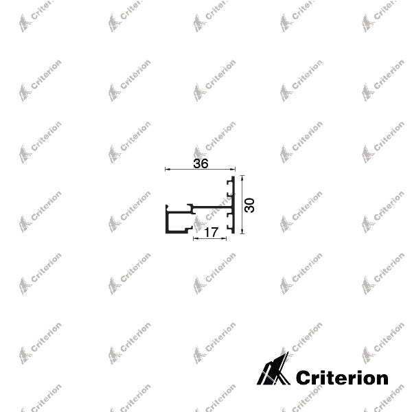 CI-S3619 Svelte 36 Midrail (Partition) - Criterion Industries - 