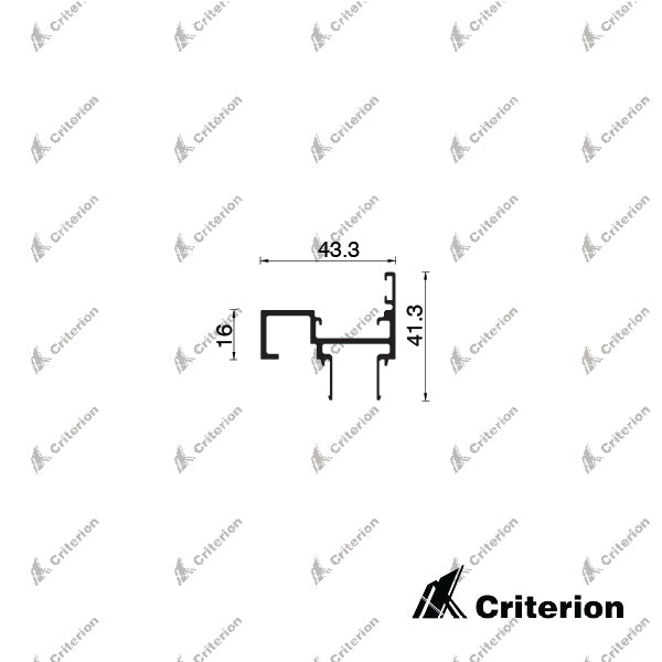 CI-S7562 (S0656) Svelte Front Glazed Door Jamb - Criterion Industries - 