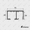 Svelte Sliding Track - Criterion Industries - 51-80kg, Aurora Aluminium Doors, sliding selector, Sliding Track, sliding track systems, Soft Close, Standard, svelte, Svelte Doors, Top Roller, Under 50kg