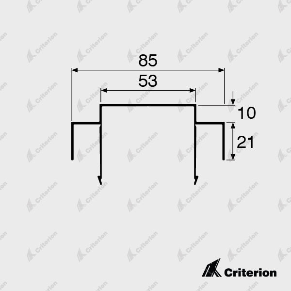 CI-1111 Ceiling Channel 10mm Shadowline - Criterion Industries - 
