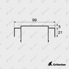 CI-2110 Ceiling Channel 5mm Shadowline - Criterion Industries -