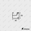 CI-2234 Lena 90 Offset Frame - Standard - Criterion Industries - office fitouts - australia