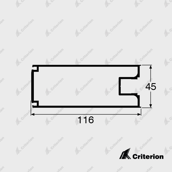 CI-5037 Wide 114mm Pivot Stile - Criterion Industries - 