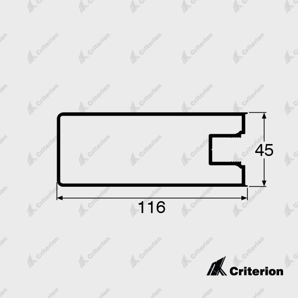 CI-5038 Wide 114mm Plain Stile - Criterion Industries - 