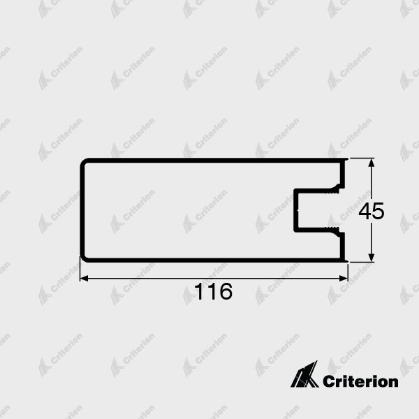 CI-5038 Wide Plain Stile - Standard - Criterion Industries - office fitouts - australia