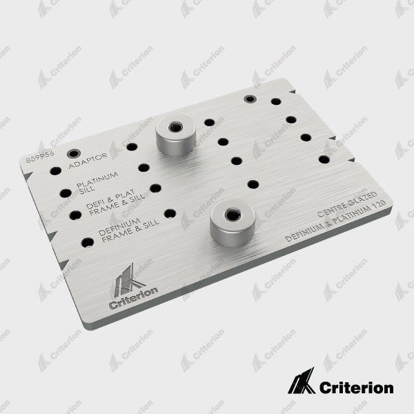 Centre Glaze Drilling Jigs - Platinum & Definium 120 Cut down on labour and fabrication time with the Criterion range of Drilling Jigs. Providing a safe and foolproof solution for fabricating aluminium window and door frames, Drilling Jigs feature: Round