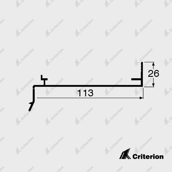 CI-G3185 Slotted Sub Sill - Standard - Criterion Industries - office fitouts - australia