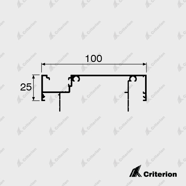 CI-L2436 Offset Glazing Frame (Long Legs) - Standard - Criterion Industries - office fitouts - australia