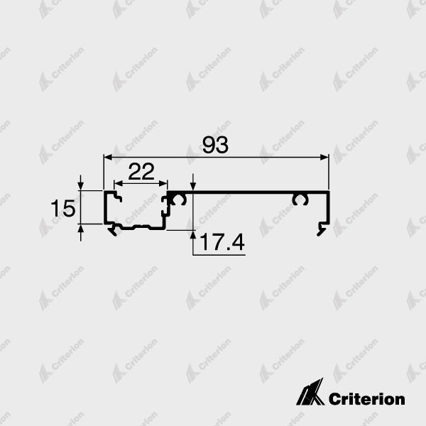 CI-P2245 Offset Frame Adaptor - Standard - Criterion Industries - office fitouts - australia