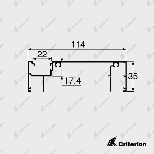 CI-P3233 Offset Glazing Frame - Standard - Criterion Industries - office fitouts - australia