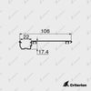 CI-P3243 Offset Glazing Adaptor (Platinum 105) - Criterion Industries -
