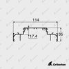 CI-P3252 Double Glazing Sill (Platinum 105) - Criterion Industries -