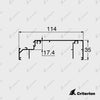 CI-P3253 Offset Glazing Sill (Platinum 105) - Criterion Industries -