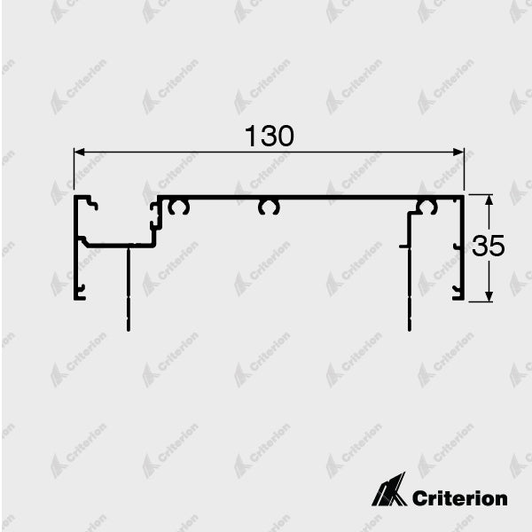 CI-P4236 Offset Glazing Frame (Long Legs) - Standard - Criterion Industries - office fitouts - australia