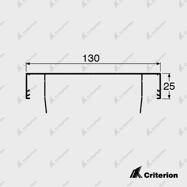 CI-P4410 Ceiling Channel No Shadowline (Platinum 120) - Criterion Industries - 