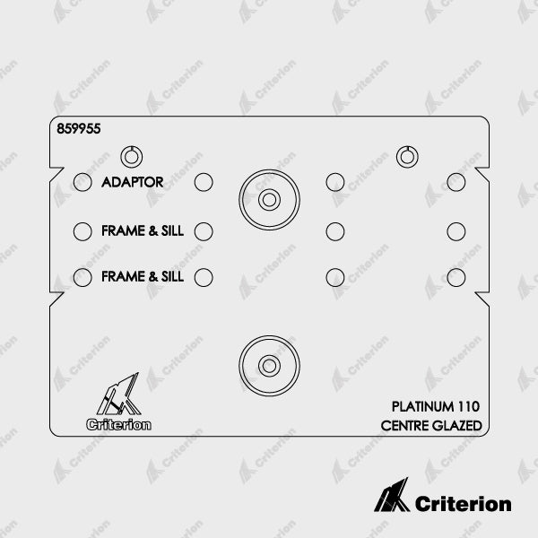 Centre Glaze Drilling Jigs - Platinum 110 Cut down on labour and fabrication time with the Criterion range of Drilling Jigs. Providing a safe and foolproof solution for fabricating aluminium window and door frames, Drilling Jigs feature: Round knuckles th