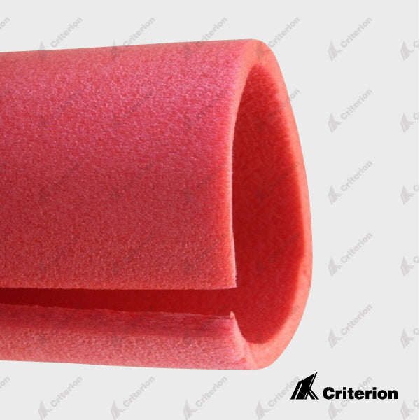 Armadillo Red Foam Protection Armadillo Red Foam Protection is a self-gripping O-Profile. Designed to protect door jambs, window frames, posts and columns from damage. Simple and quick to apply with no taping required, fits around jambs and frames up to 1